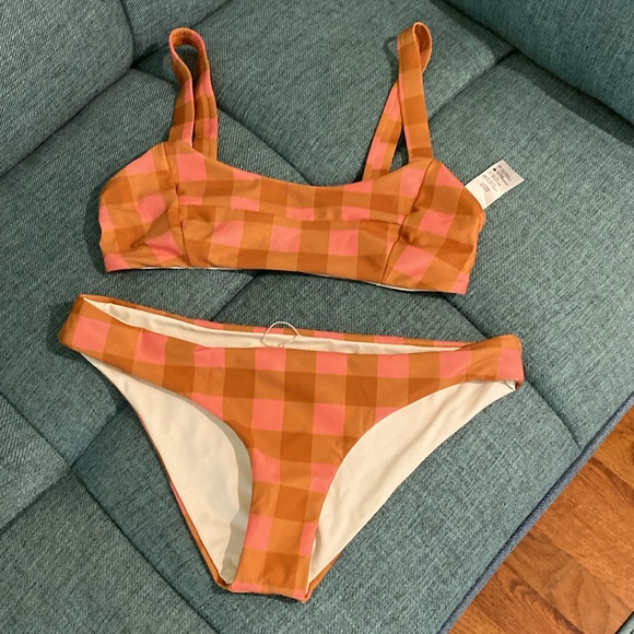 l*space Other - NWOT Lspace X Seaesta Surf Desi Bikini Bottom & Seaesta Seaside Gingham Jess Top